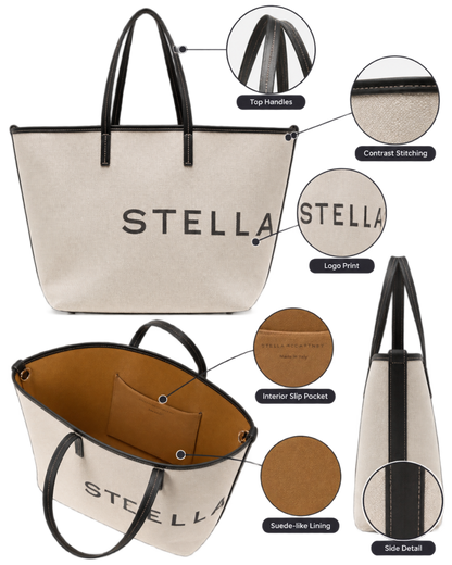 Stella McCartney logo-print cotton tote bag