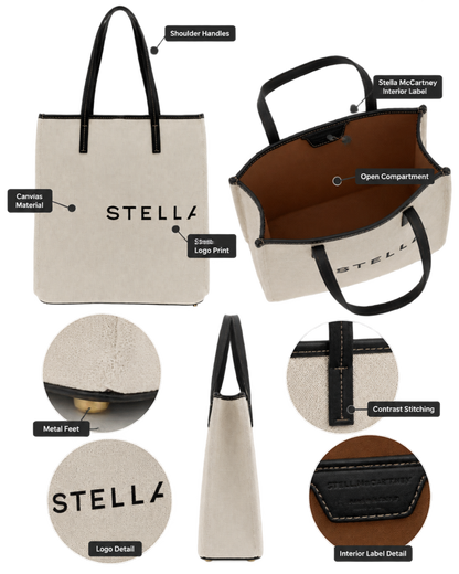 STELLA MCCARTNEY Off White Smc Canvas Large Tote Bag
