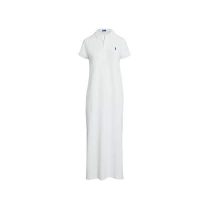 Stretch Cotton Sleeveless Polo Dress