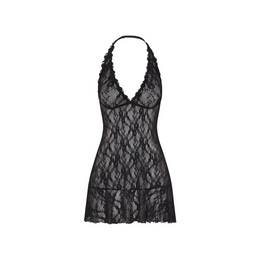 Stretch Lace Halter Mini Dress
