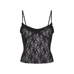 Stretch Lace Ruffle Cami