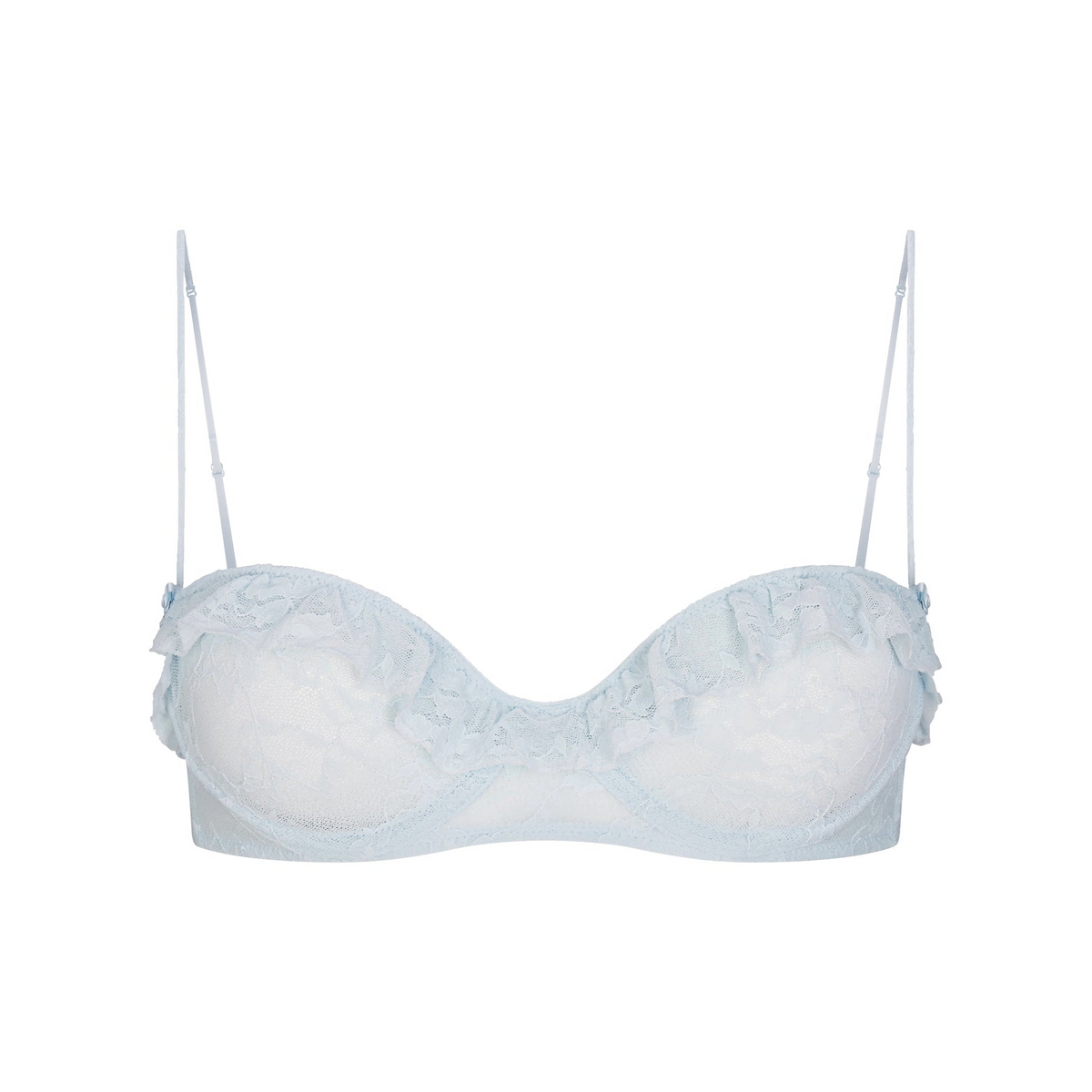 Stretch Lace Ruffle Unlined Bra