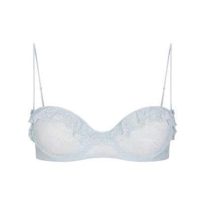 Stretch Lace Ruffle Unlined Bra