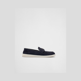 Suede leather loafers