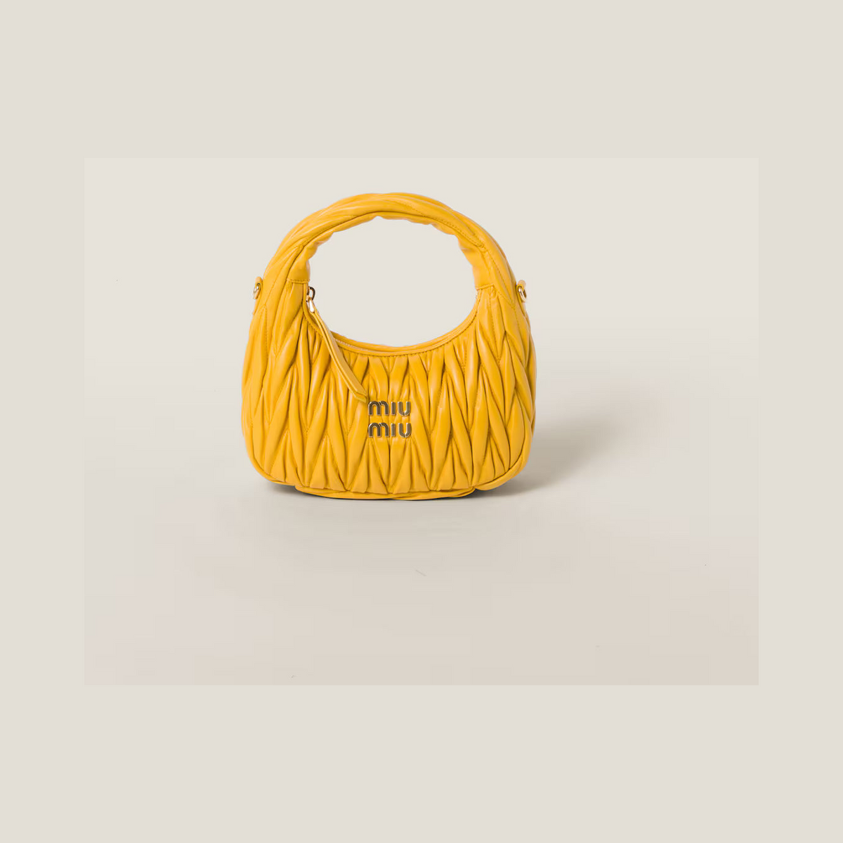 Wander matelassé nappa leather hobo bag