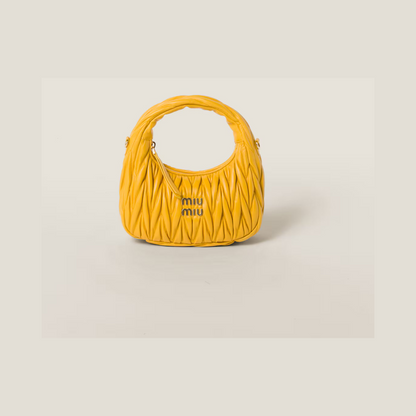 Wander matelassé nappa leather hobo bag