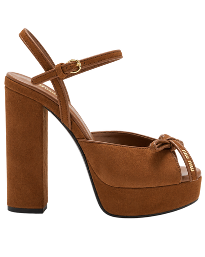 Suede platform sandals