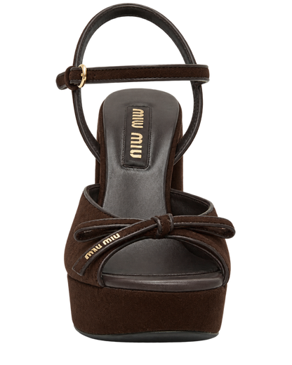 Suede platform sandals
