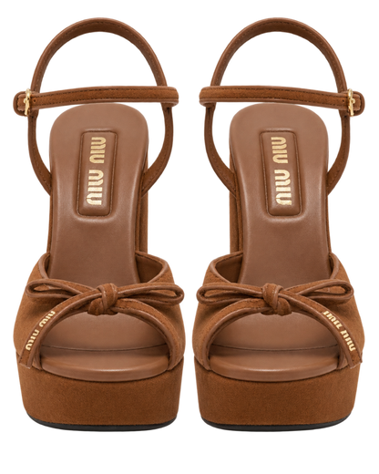 Suede platform sandals