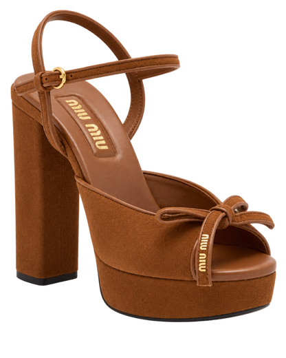 Suede platform sandals
