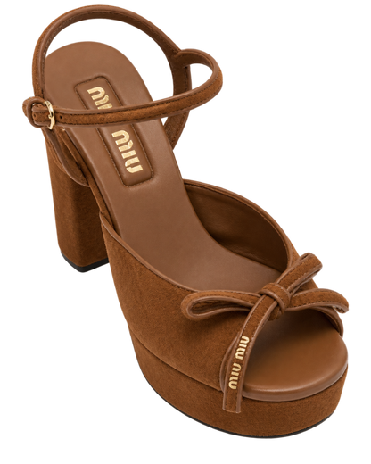 Suede platform sandals