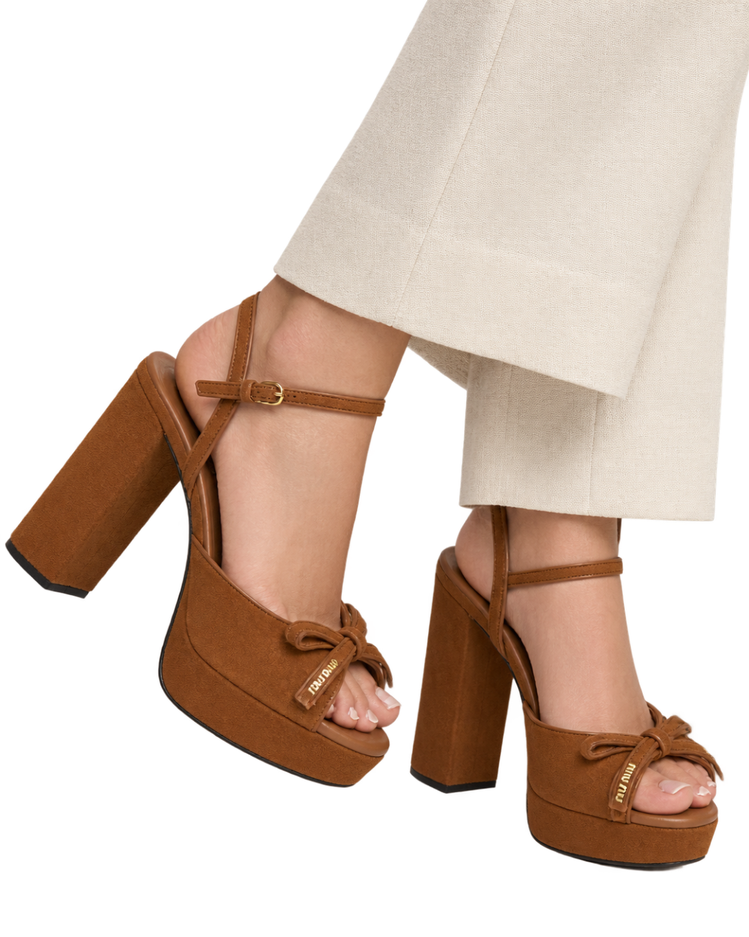 Suede platform sandals