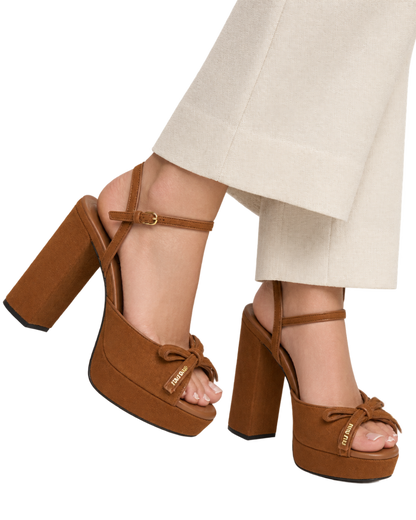 Suede platform sandals