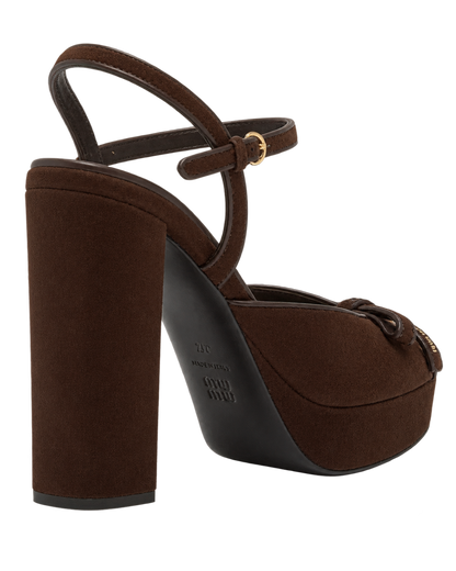 Suede platform sandals