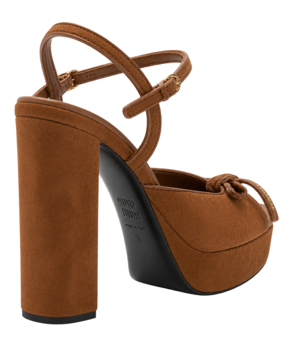 Suede platform sandals