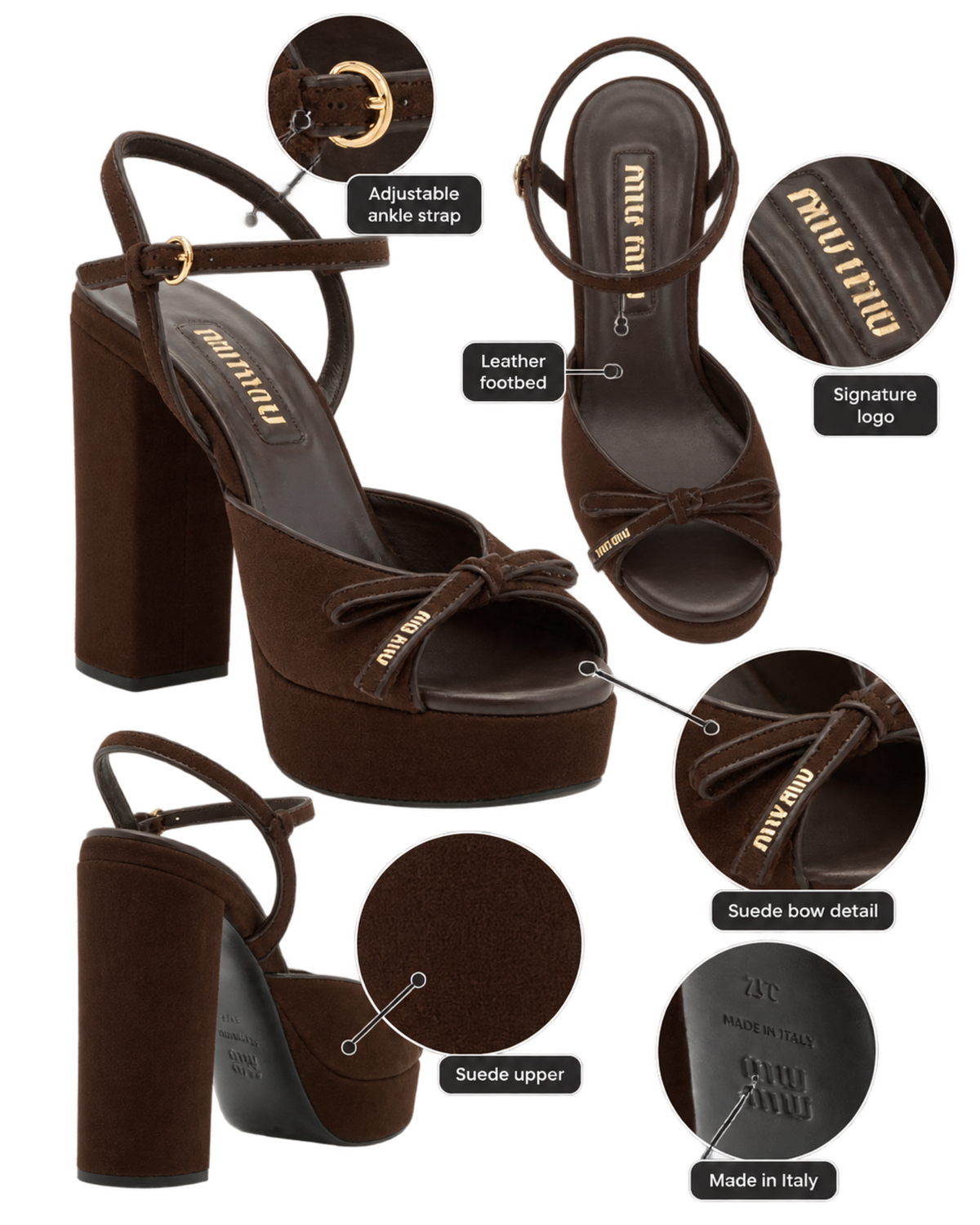 Suede platform sandals