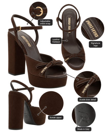 Suede platform sandals