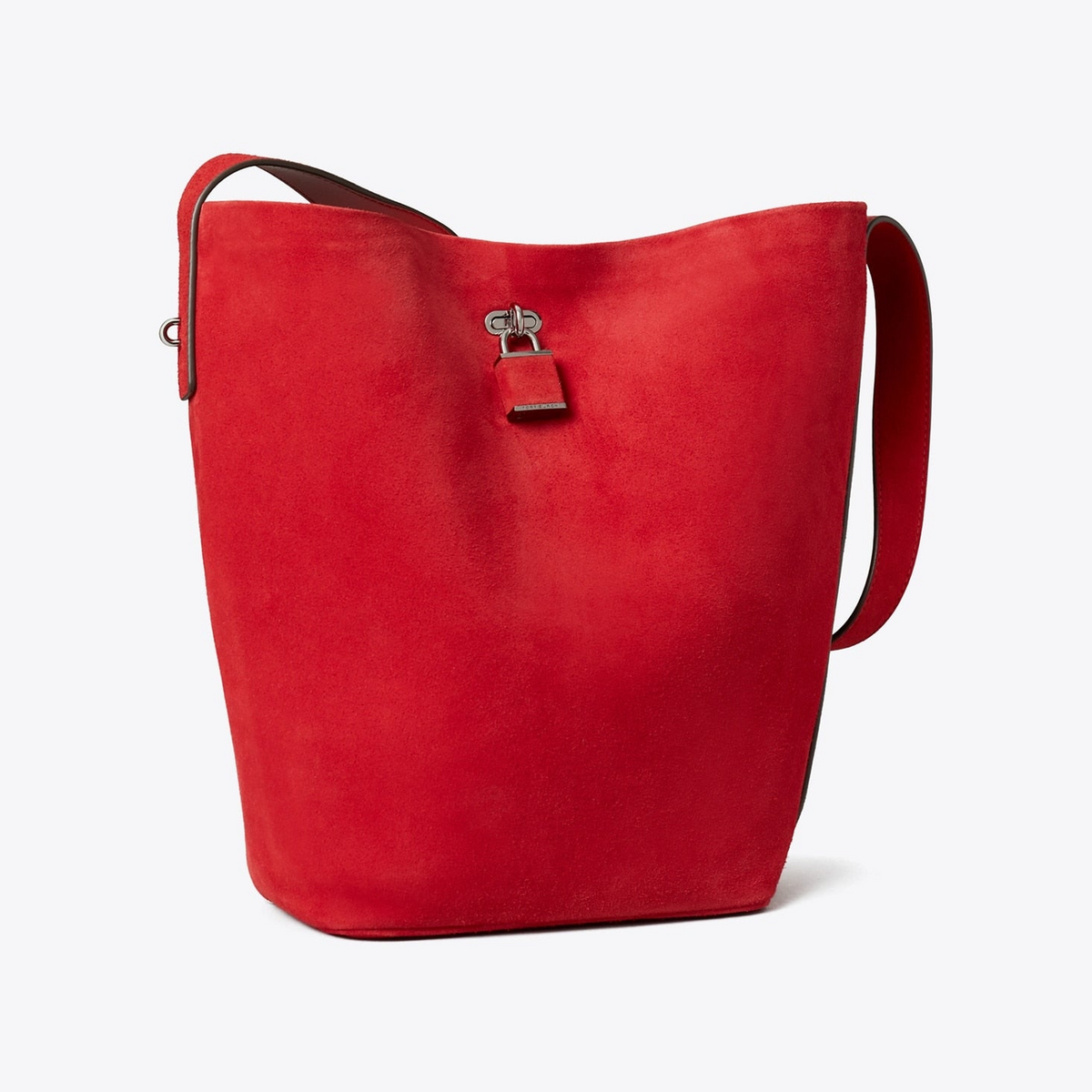 Suede Slim Bucket Bag