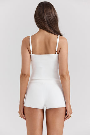 White dainty knit top