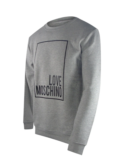 Love Moschino Box Logo Grey Sweatshirt