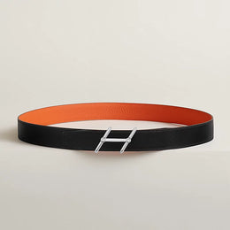 Swing belt buckle & Reversible leather strap 32 mm