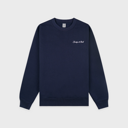 Syracuse Embroidered Crewneck - Navy/White