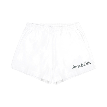 Syracuse Embroidered Disco Short - White