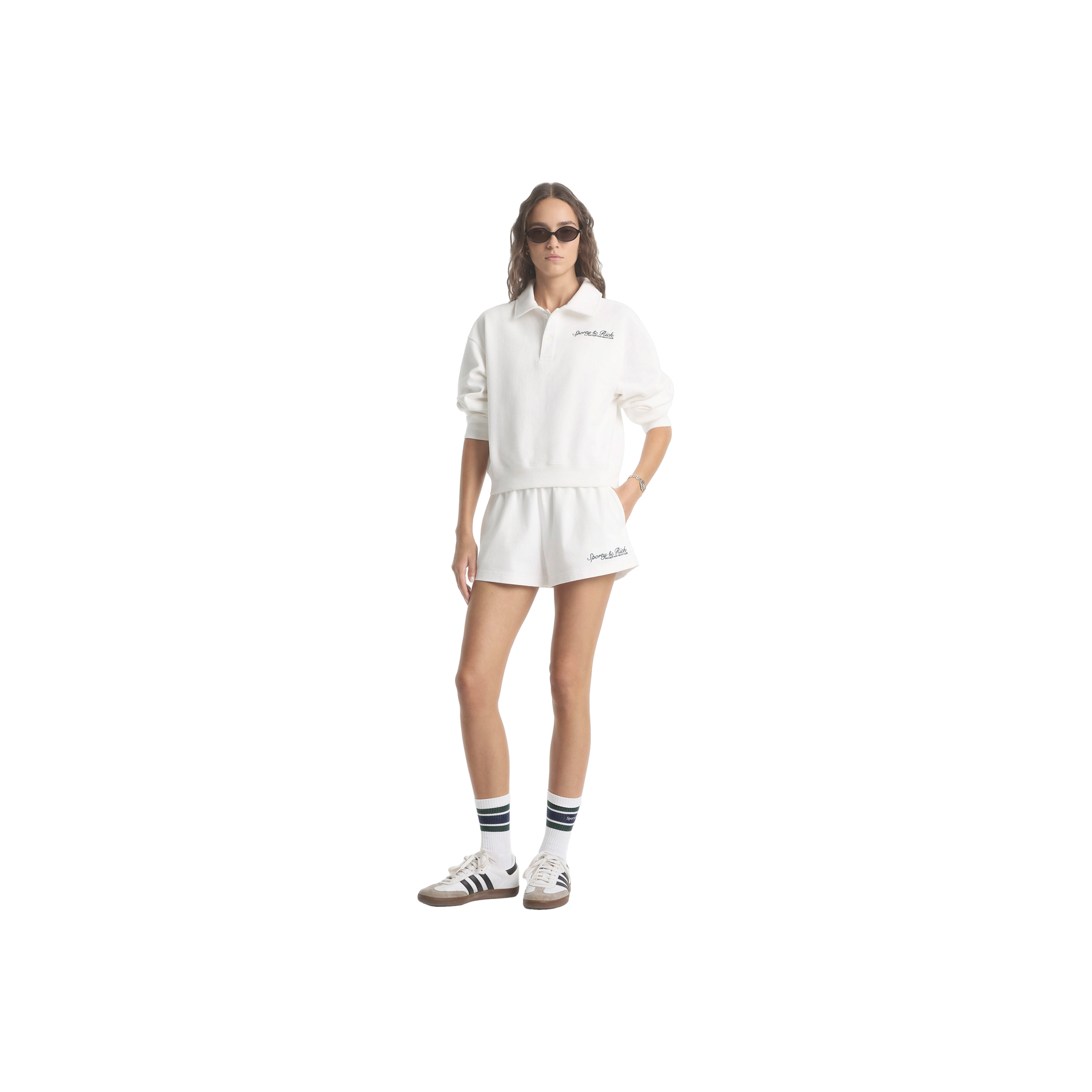 Syracuse Embroidered Disco Short - White