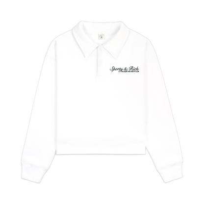 Syracuse Embroidered Polo - White/Forest