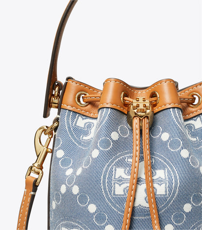 Tory Burch T MONOGRAM DENIM MINI BUCKET BAG - Bags | Shop From The Mirage