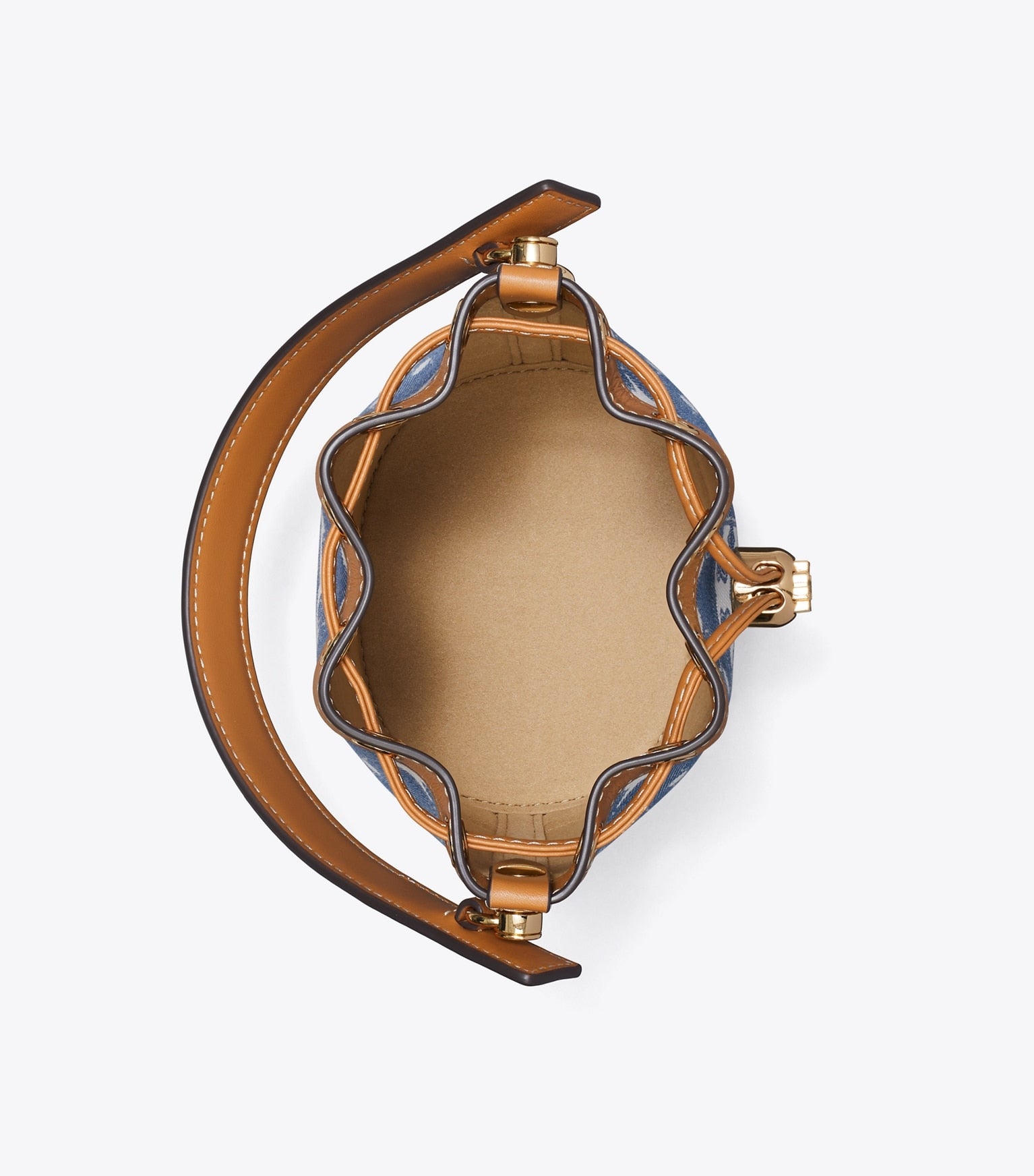 Tory Burch T MONOGRAM DENIM MINI BUCKET BAG - Bags | Shop From The Mirage