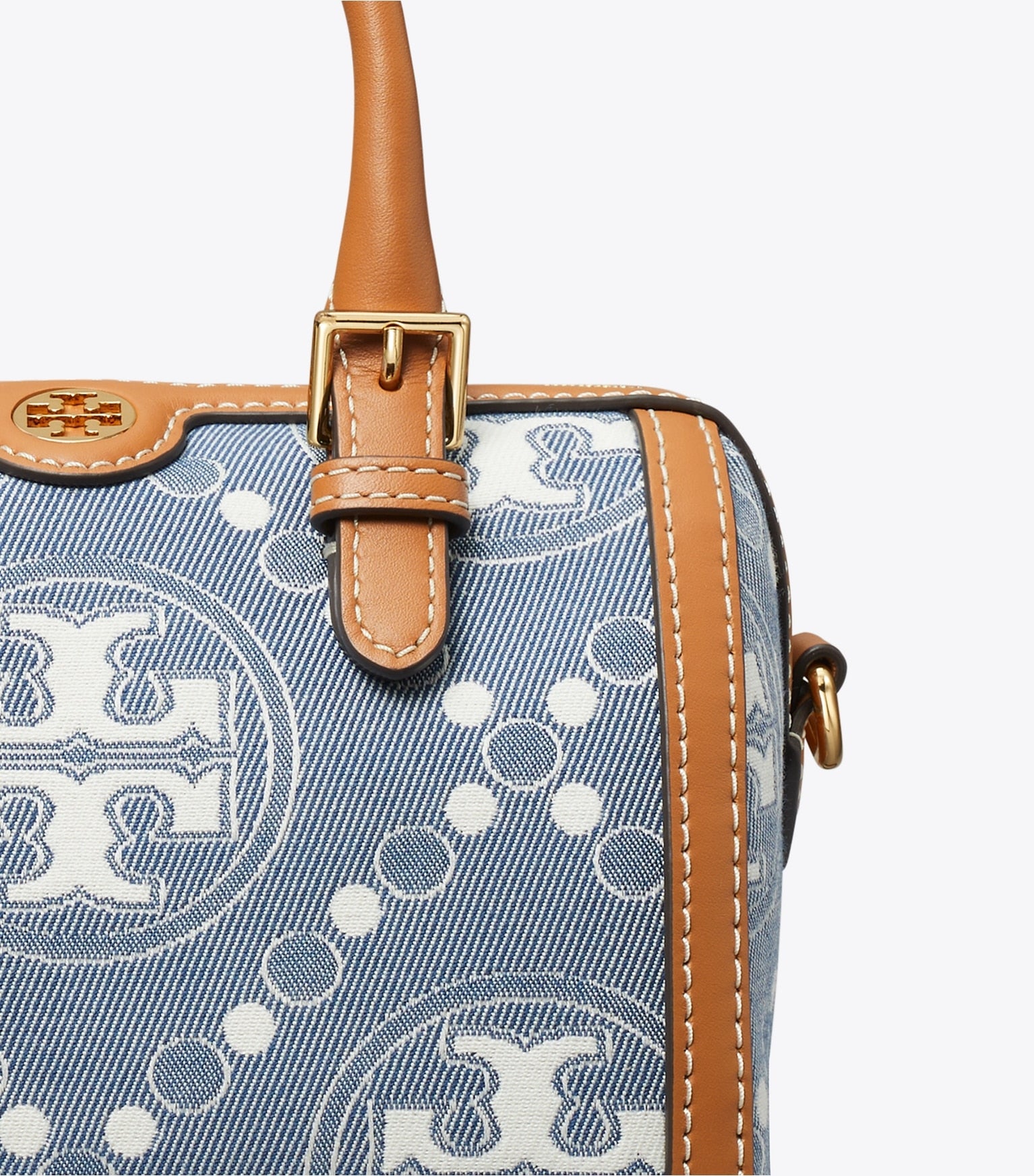 Tory Burch T MONOGRAM DENIM PETITE BARREL BAG - Bags | Shop From The Mirage