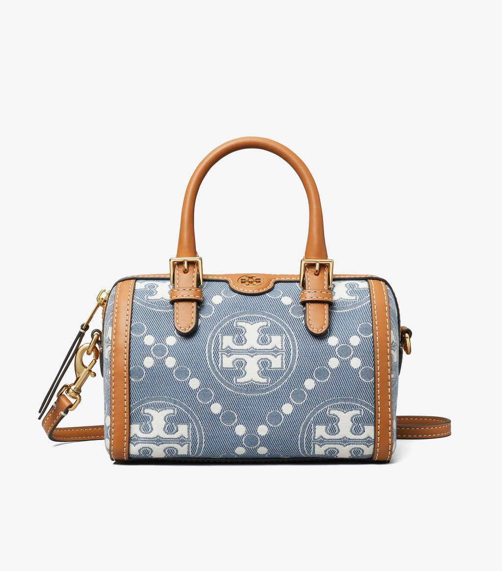 Tory Burch T MONOGRAM DENIM PETITE BARREL BAG - Bags | Shop From The Mirage