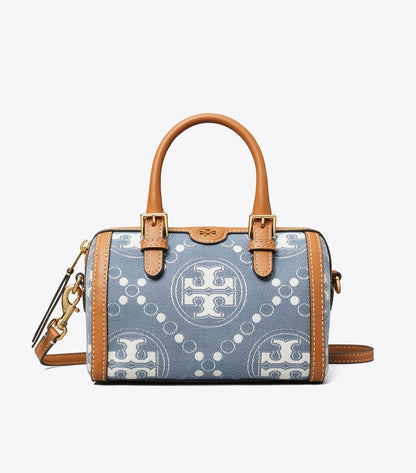 Tory Burch T MONOGRAM DENIM PETITE BARREL BAG - Bags | Shop From The Mirage