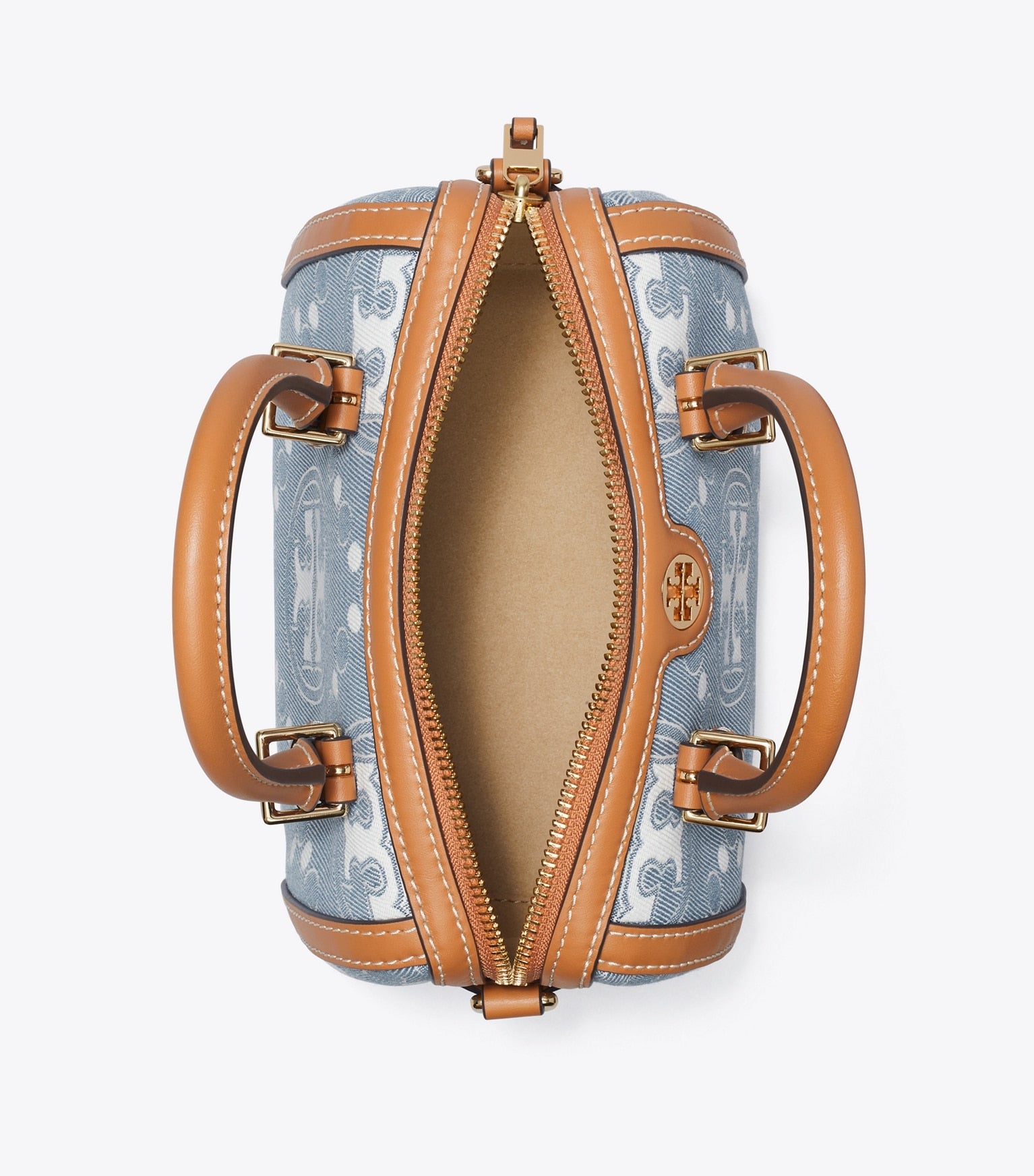 Tory Burch T MONOGRAM DENIM PETITE BARREL BAG - Bags | Shop From The Mirage