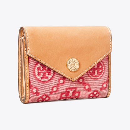 T Monogram Denim Small Wallet