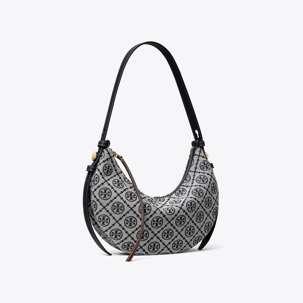 T Monogram Romy Half Moon Bag