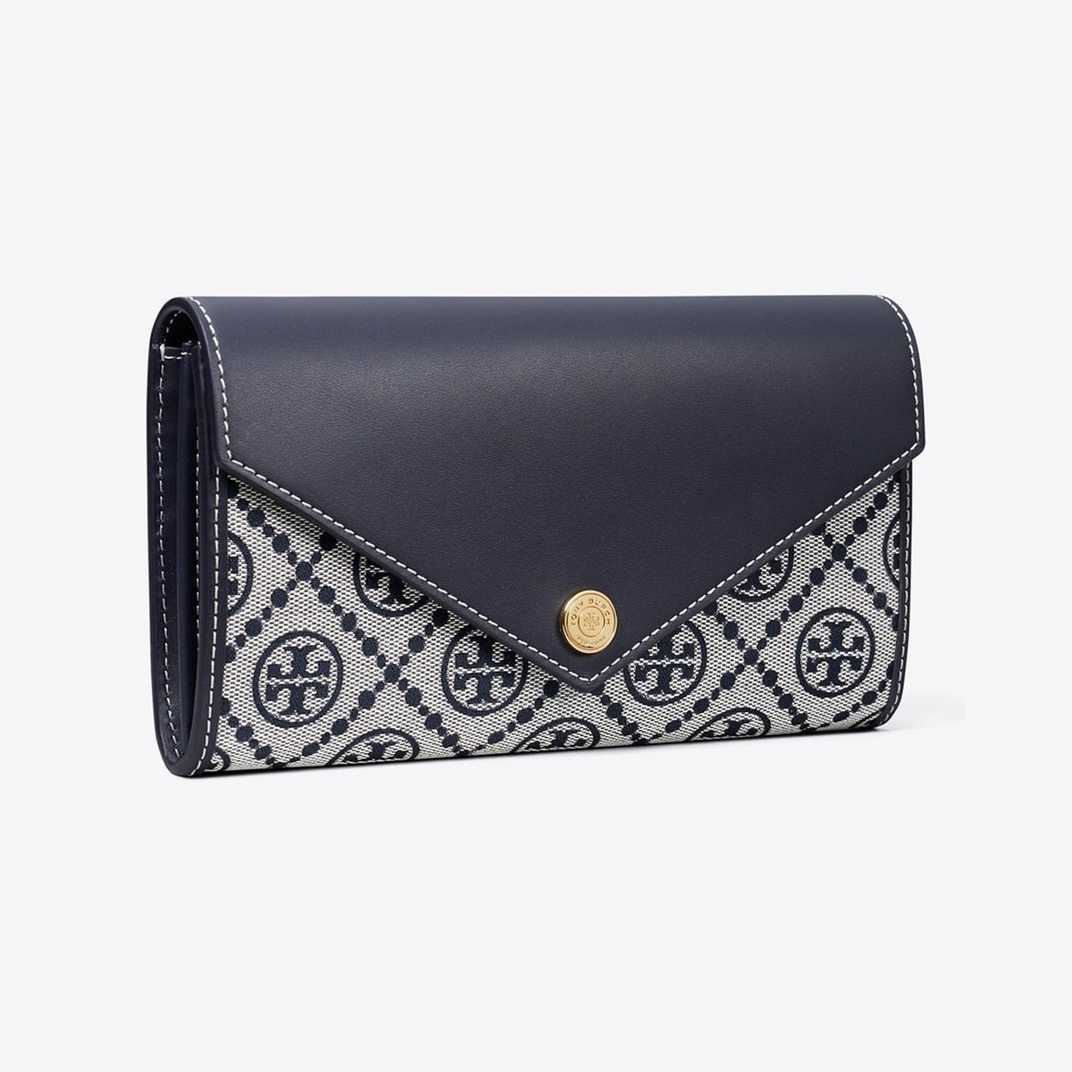 T Monogram Wide Envelope Wallet