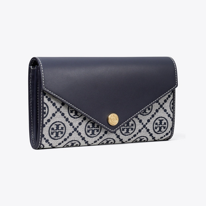T Monogram Wide Envelope Wallet