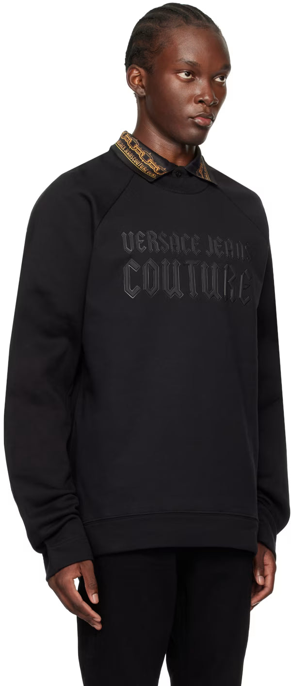 Black Appliqué Sweatshirt