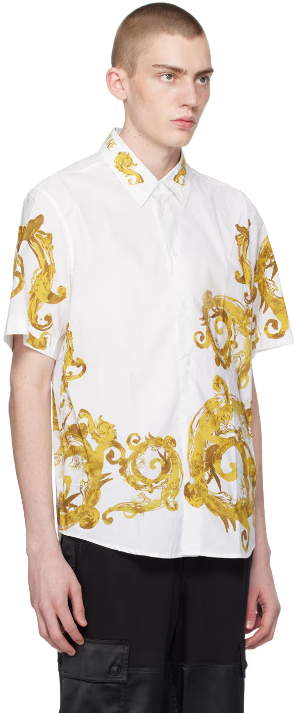 White Watercolor Couture Shirt