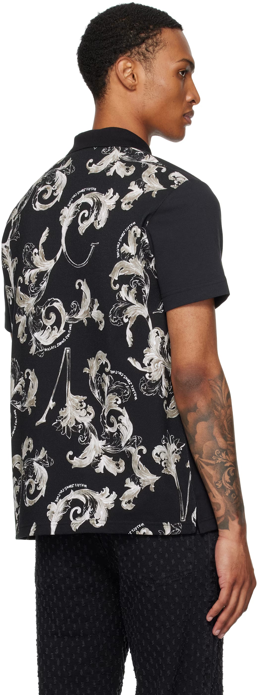 Black Outline Barocco Polo