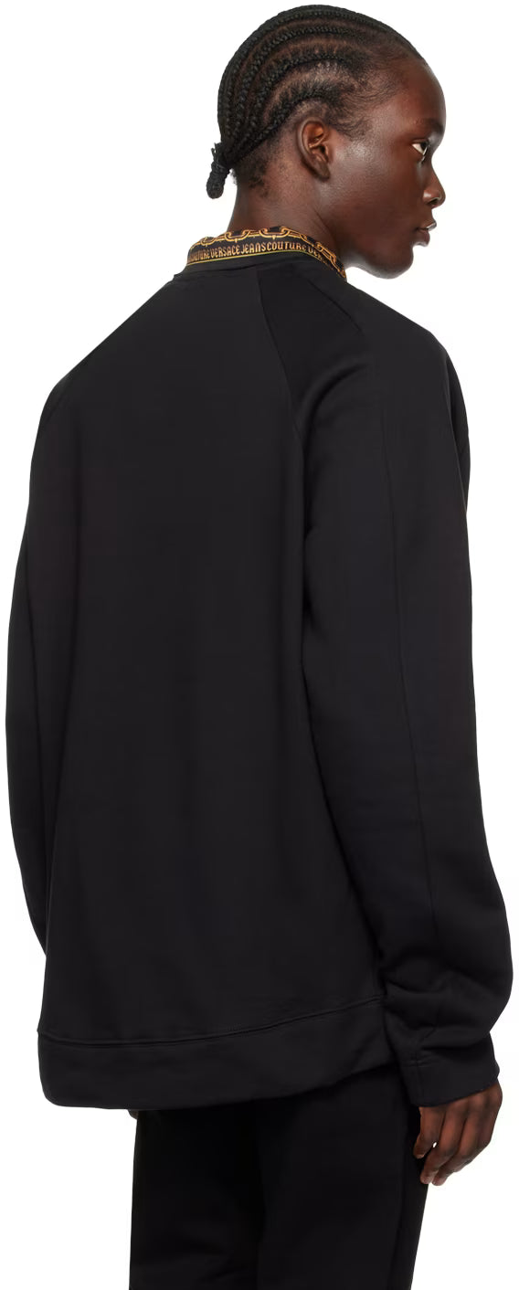 Black Appliqué Sweatshirt