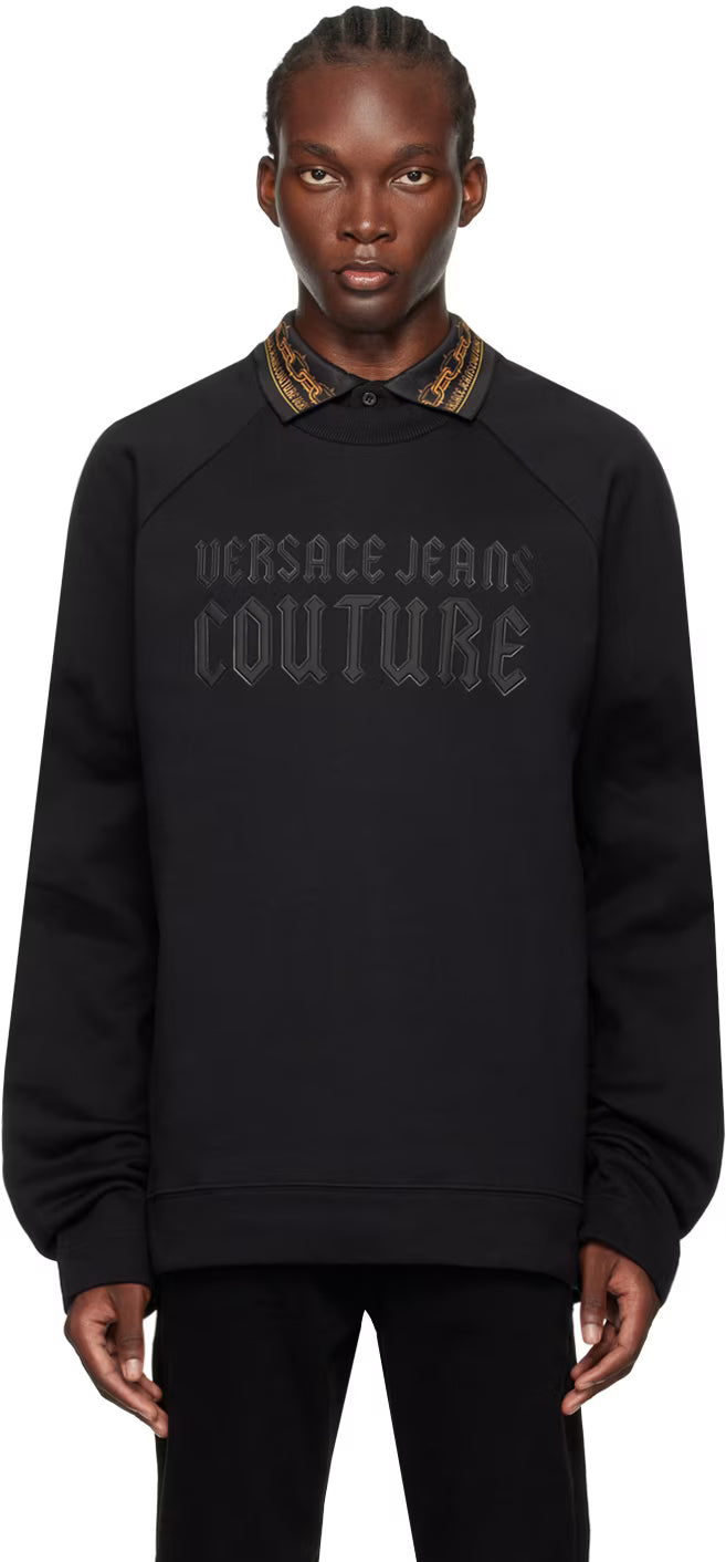 Black Appliqué Sweatshirt