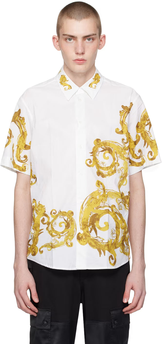 White Watercolor Couture Shirt