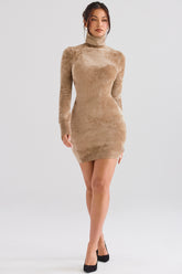 Fawn chenille mini dress