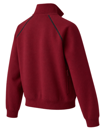 Technical yarn zip-up cardigan