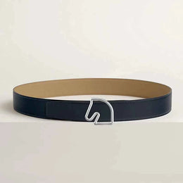 Tete de Cheval belt buckle & Reversible leather strap 38 mm