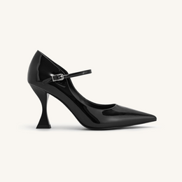 Thalina Patent Leather Pumps - Black