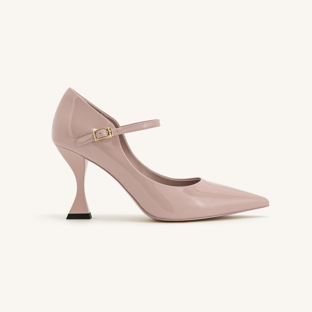 Thalina Patent Leather Pumps - Dusty Pink